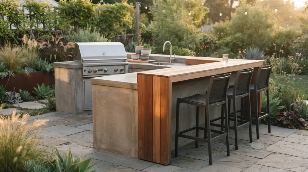 A Garden Bar Extension for Entertaining