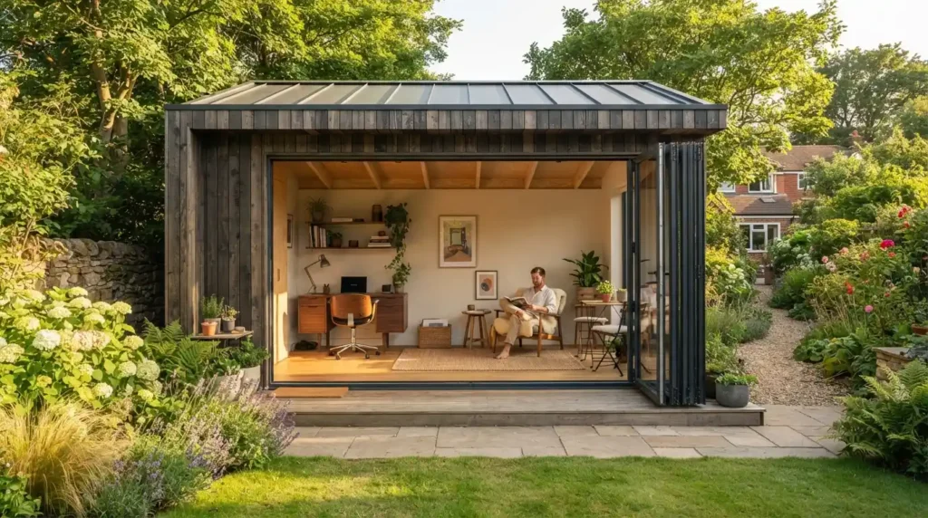 A Garden Room or Studio With Its Own Bi-Fold Wall