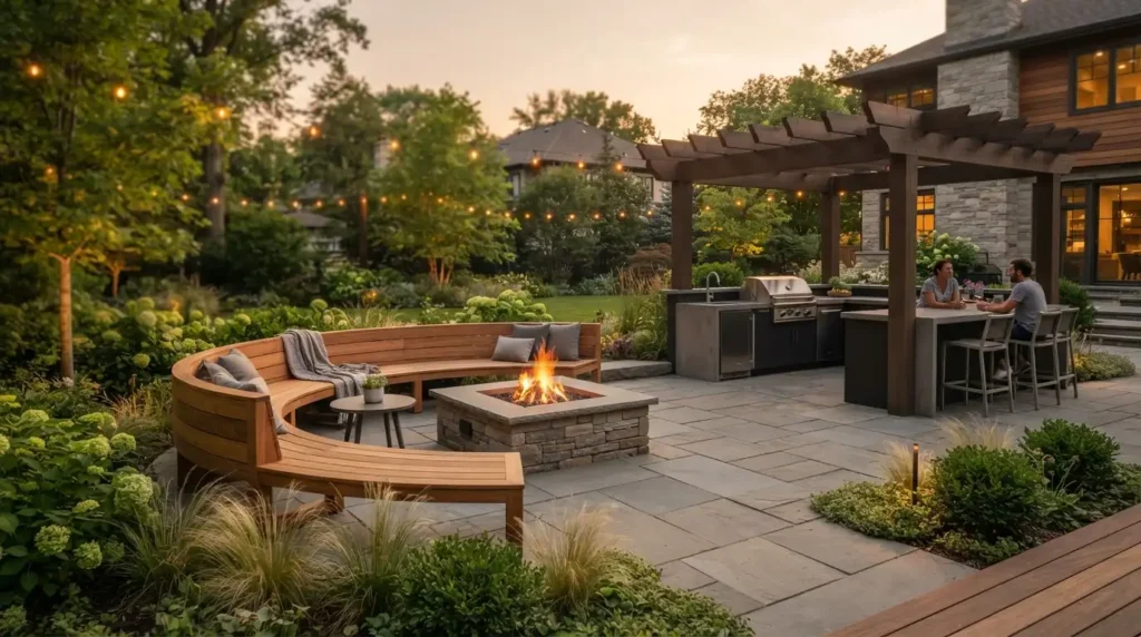 Anchor a Wider Entertaining Zone Around the Fire Pit