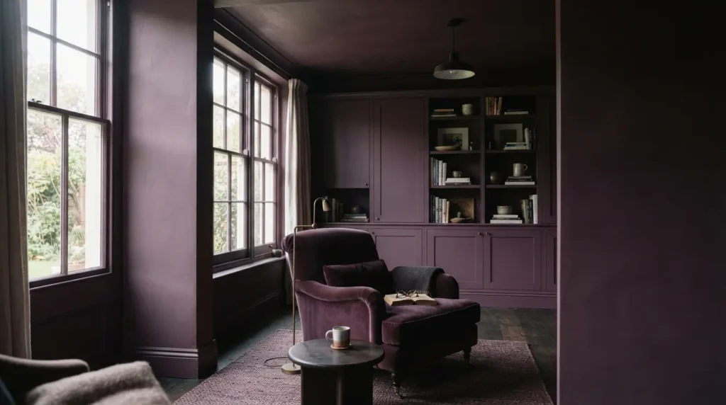 Deep Aubergine or Plum for a Restful, Bold Statement