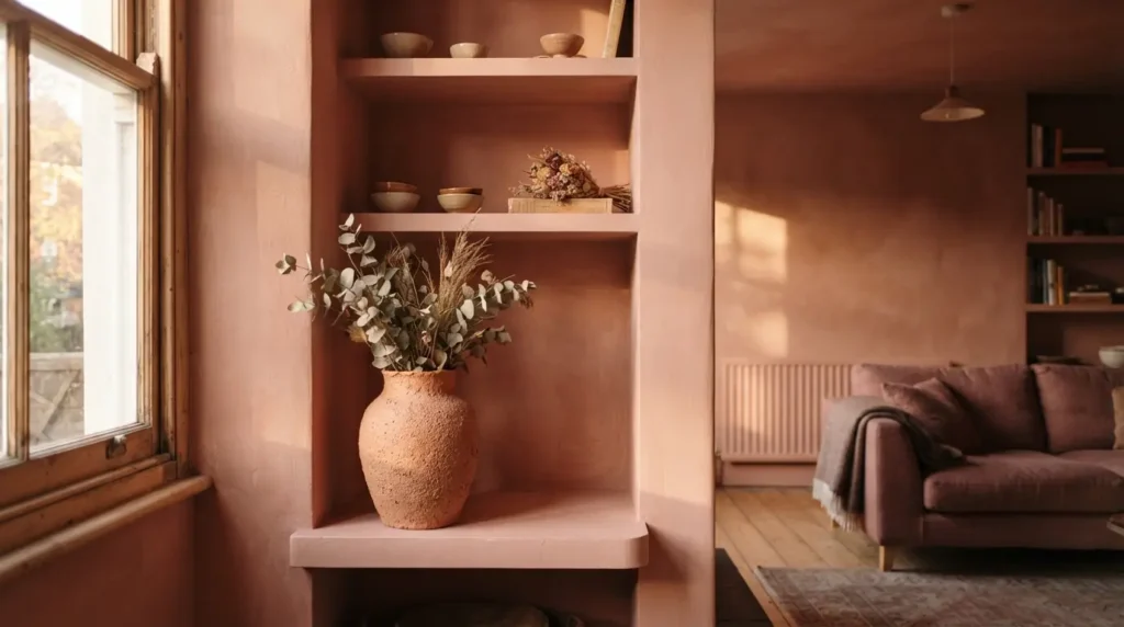 Earthy, Muted Pink for Warmth Without Sweetness