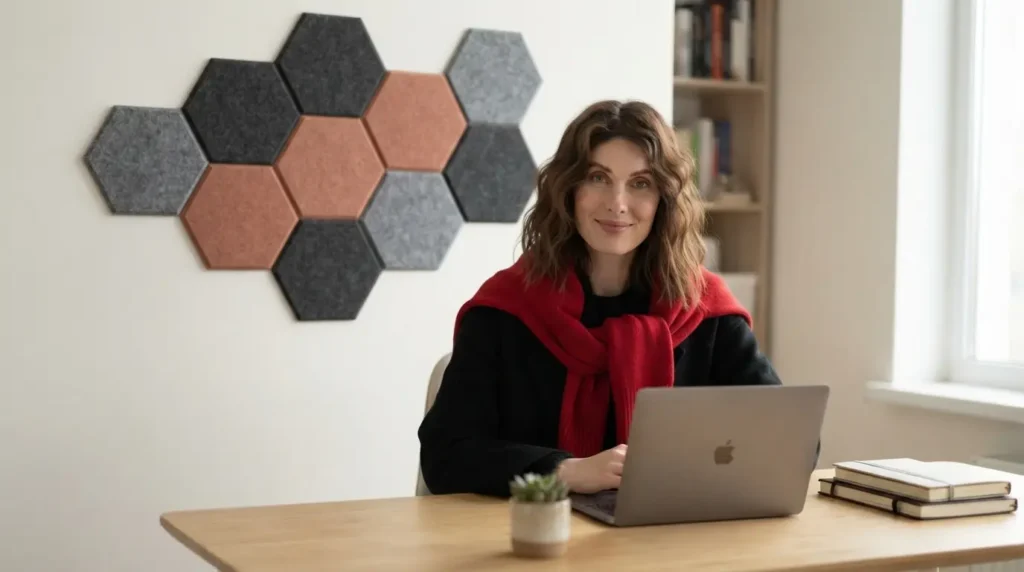 Hexagon Felt Tiles for a Playful Geometric Feature