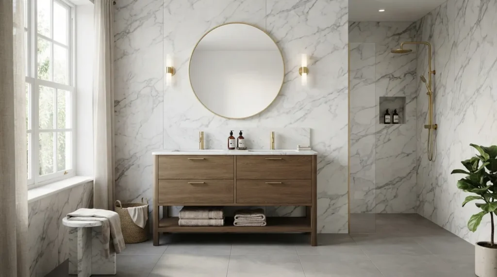 Laminate Panels With a Realistic Marble or Stone Print