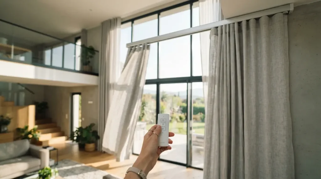 Motorized Curtains for a Hard-to-Reach or Very Large Window