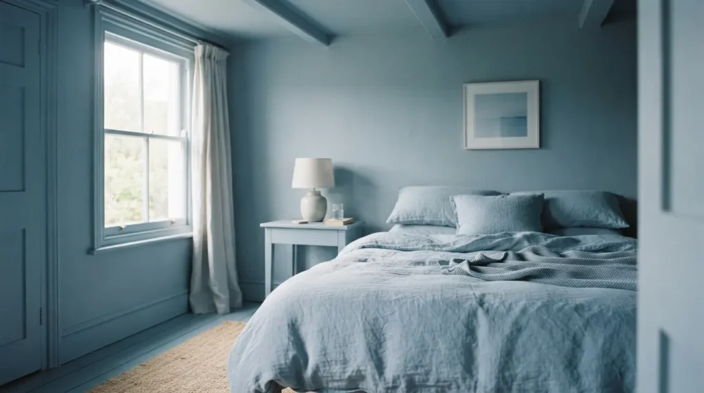 Muted Dusty Blue for a Gentle, Airy Retreat