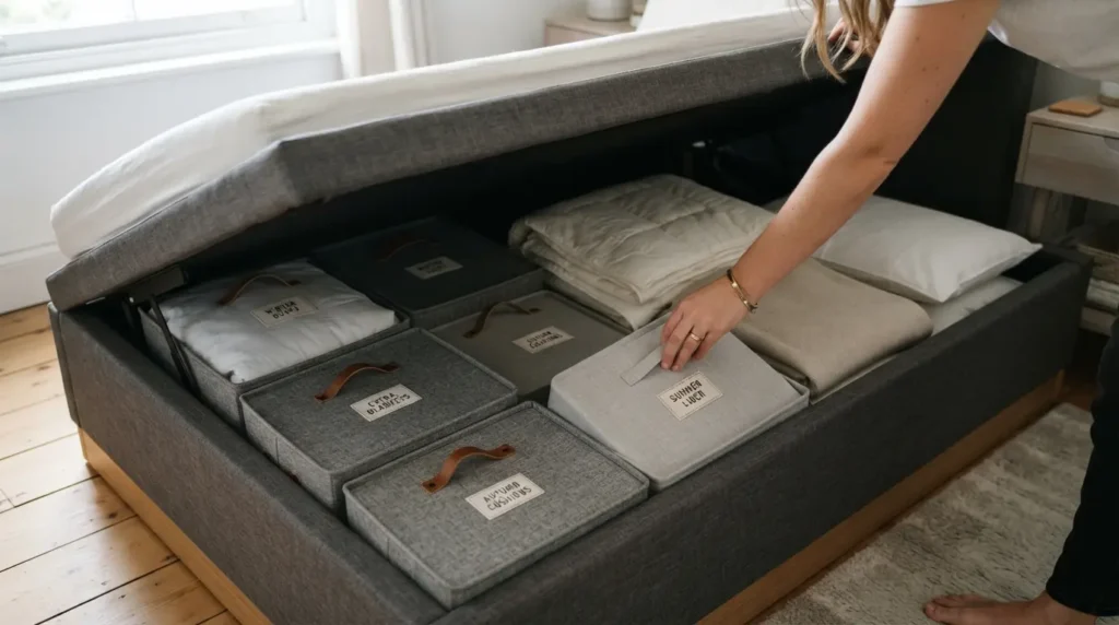 Organise the Storage Cavity With Dividers or Boxes