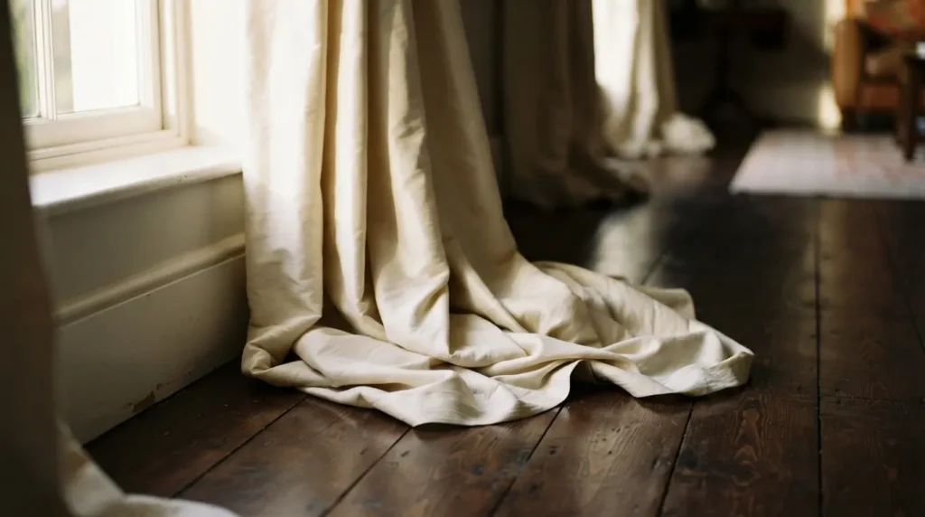 Puddle-Length Curtains for a Romantic, Formal Window