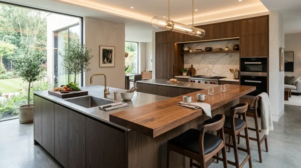 Split-Level Bar to Separate Prep From Seating