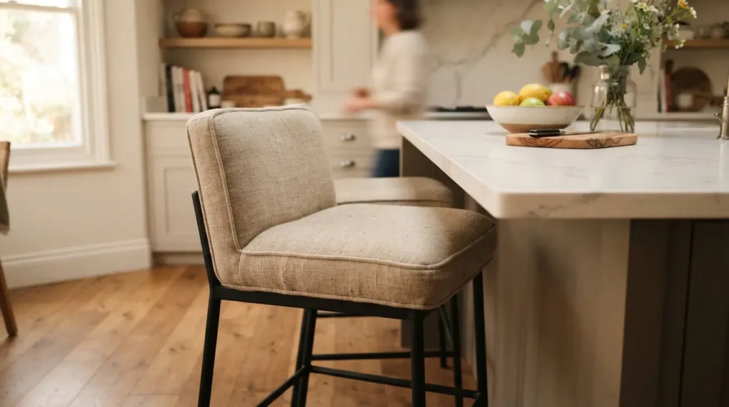 Upholstered Fabric Seats for a Softer, Dining-Chair Feel