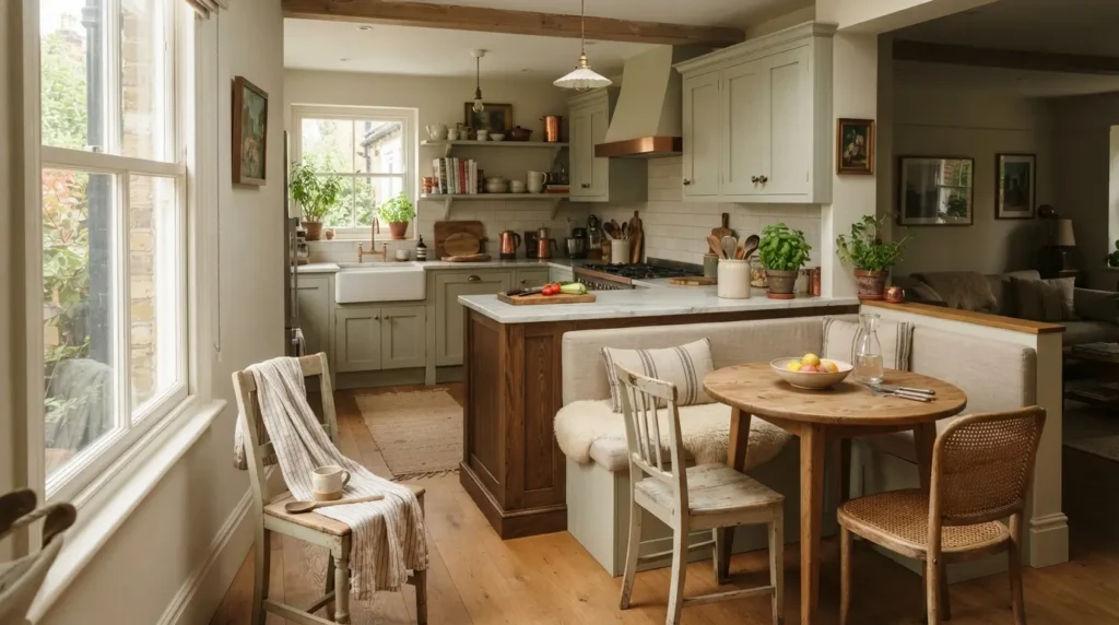 Add a Banquette or Dining Extension for a Social Hub