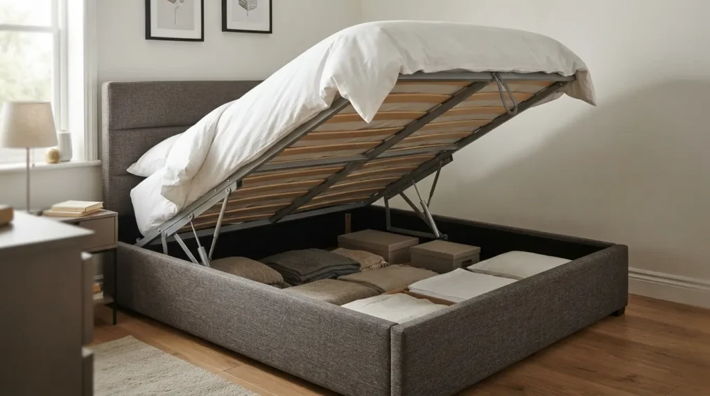 An Ottoman Storage Frame for Hidden Storage