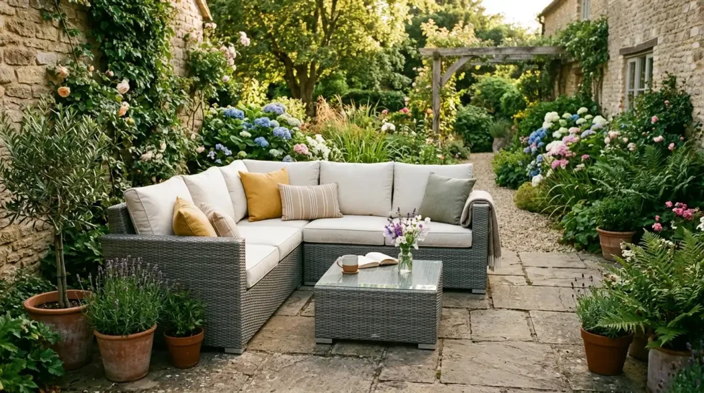 Anchor the Garden with a Rattan Corner Sofa Set
