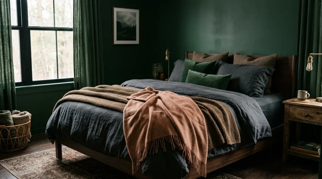 Choose Bedding Deliberately Lighter for Calm, Darker Earthy for Sumptuous