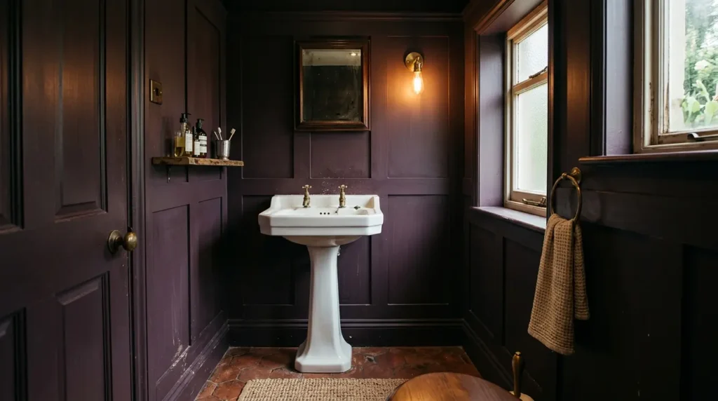 Colour-Drenched Panelling in a Dark Shade