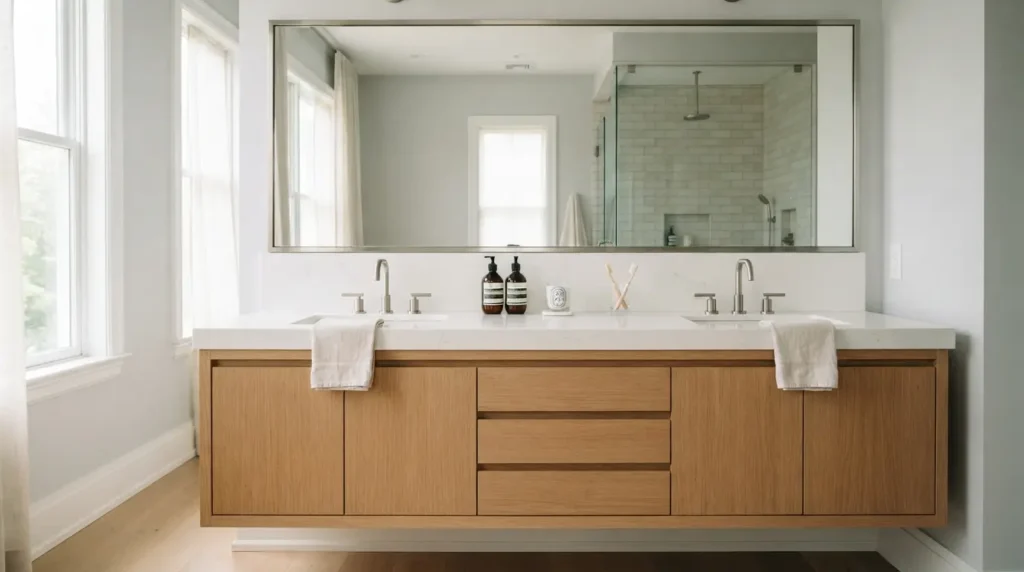 Double Vanity Cabinets for Shared Bathrooms
