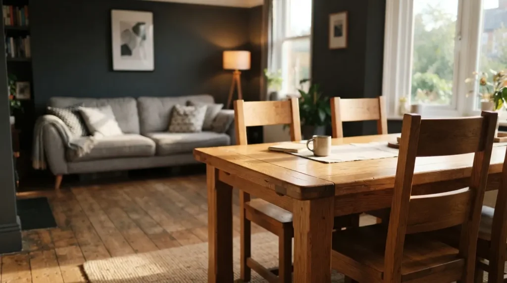 Grey Paired With Warm Wood to Avoid a Cold Look