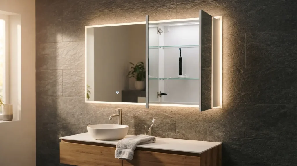 Illuminated Cabinets with Built-In Charging
