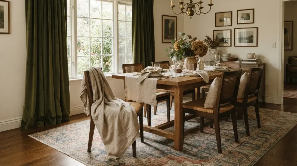 Layer Textiles Beyond the Table for a Finished Feel