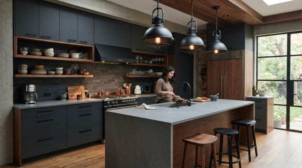 Soft Grey with Natural Oak