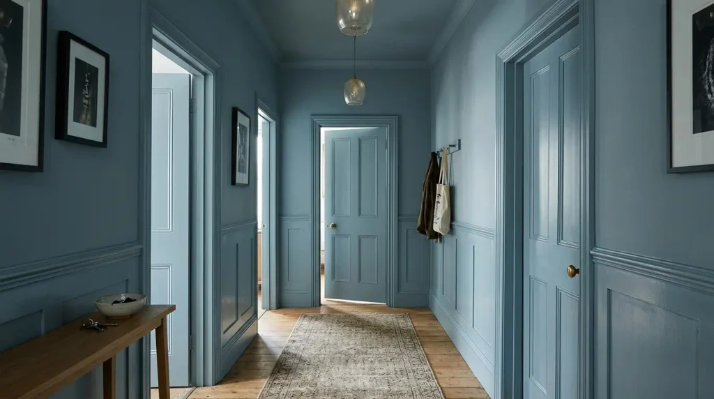 Soft Blue-Grey for a Hallway